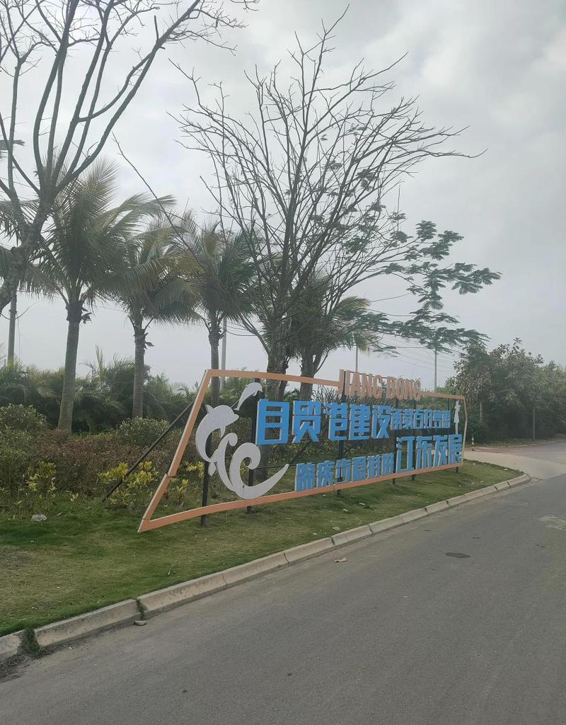 海口江东新区江东大道两侧的变化很大.全省每年都有开工很多大项目